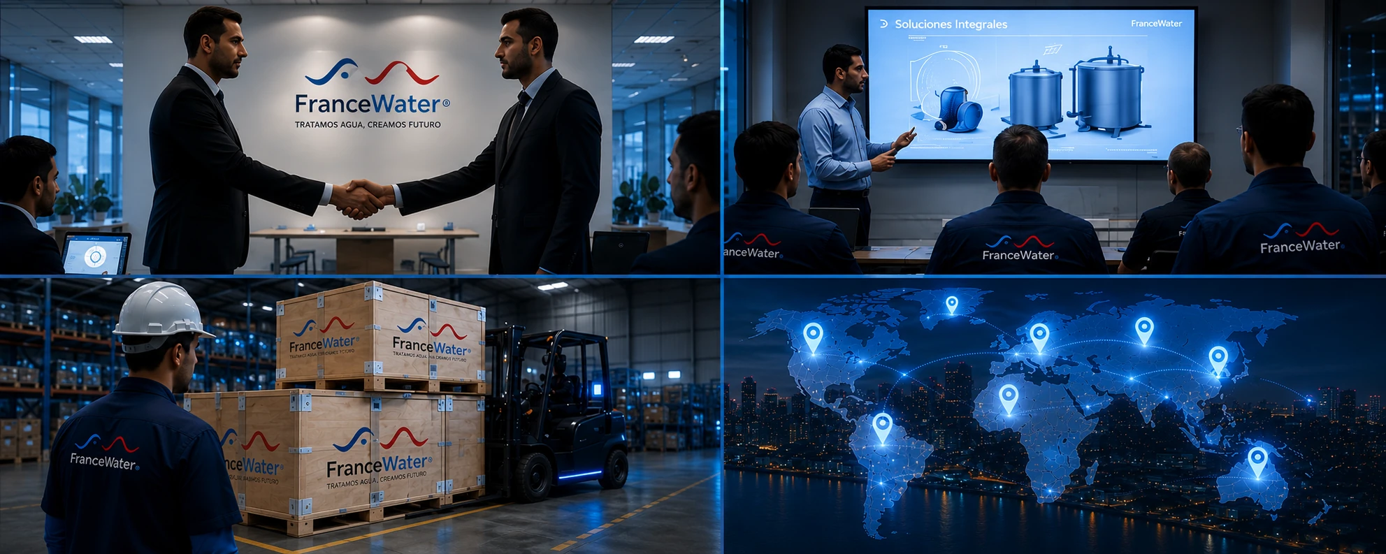Alianzas, capacitación, logística y presencia internacional de France Water ®