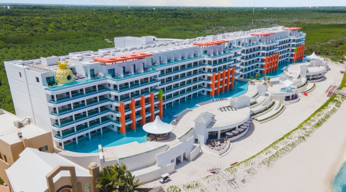Vista aérea del hotel Nickelodeon Riviera Maya